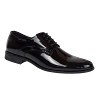 Pantofi barbati eleganti din piele naturala - Model Klaime Negru Lac